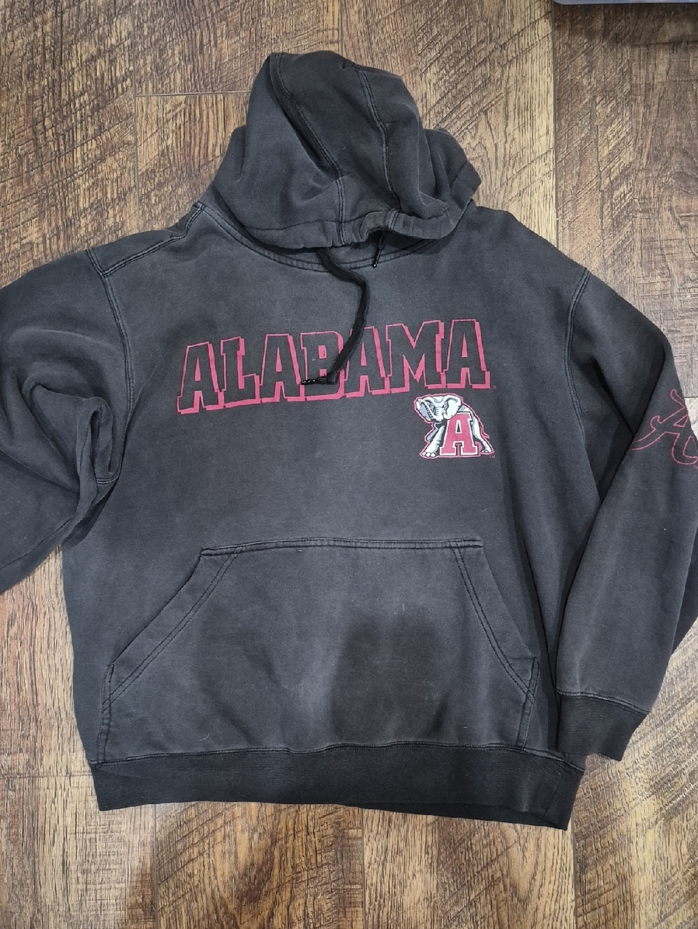 Women's Distressed Champs Alabama Crewneck Hoodie With Kangaroo Pocket Size XL
